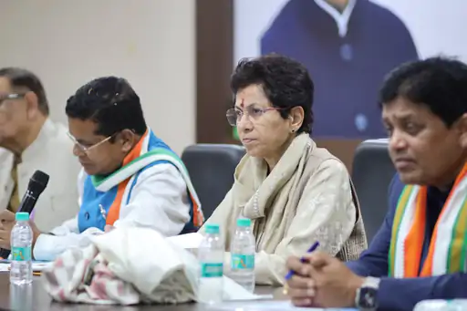 CG कांग्रेस प्रभारी की बैठक में नहीं आए 7 मंत्री:कुमारी शैलजा ने नेताओं को दी नसीहत