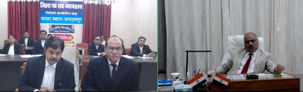 मुख्य न्यायाधीश श्री रमेश सिन्हा ने जिला सत्र न्यायालय जगदलपुर का किया वर्चुअल निरीक्षण;