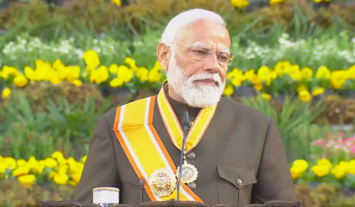 पीएम मोदी को मिला भूटान का सर्वोच्च सम्मान