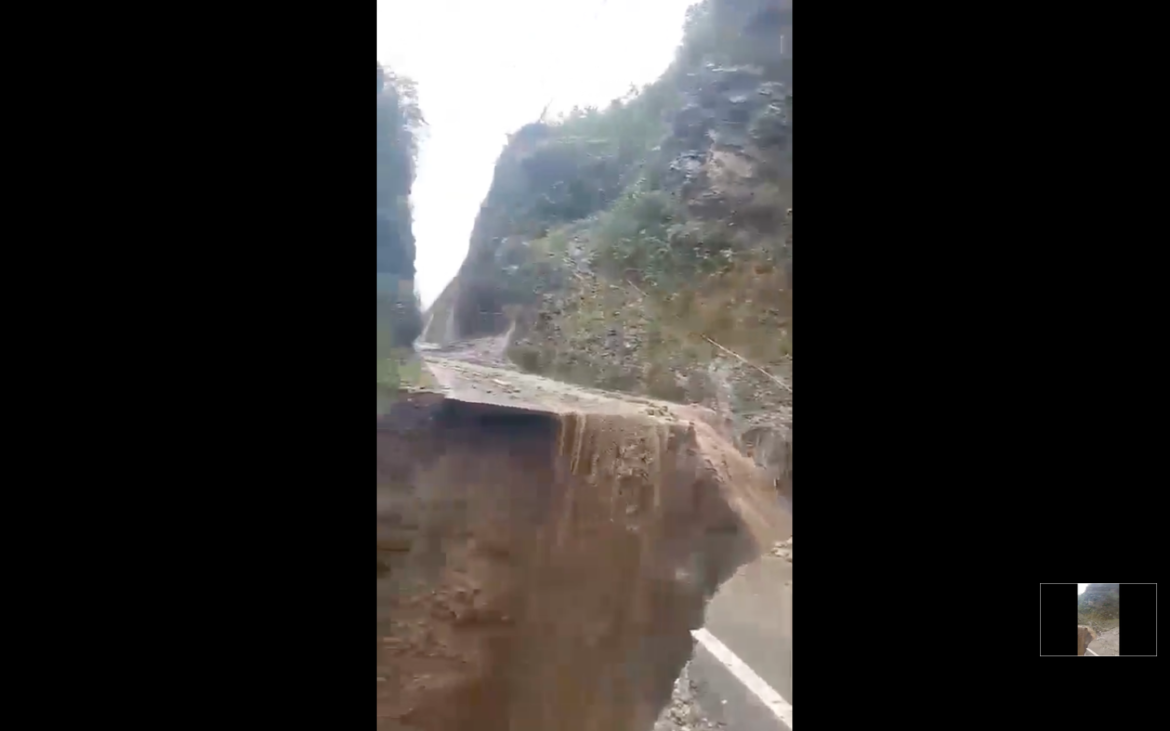 भारी बारिश में बह गया अरुणाचल का हाईवे