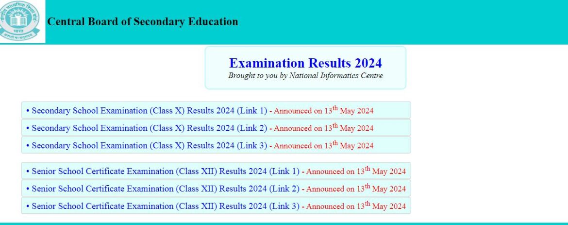 सीबीएसई ने 12वीं कक्षा के परिणाम जारी किए