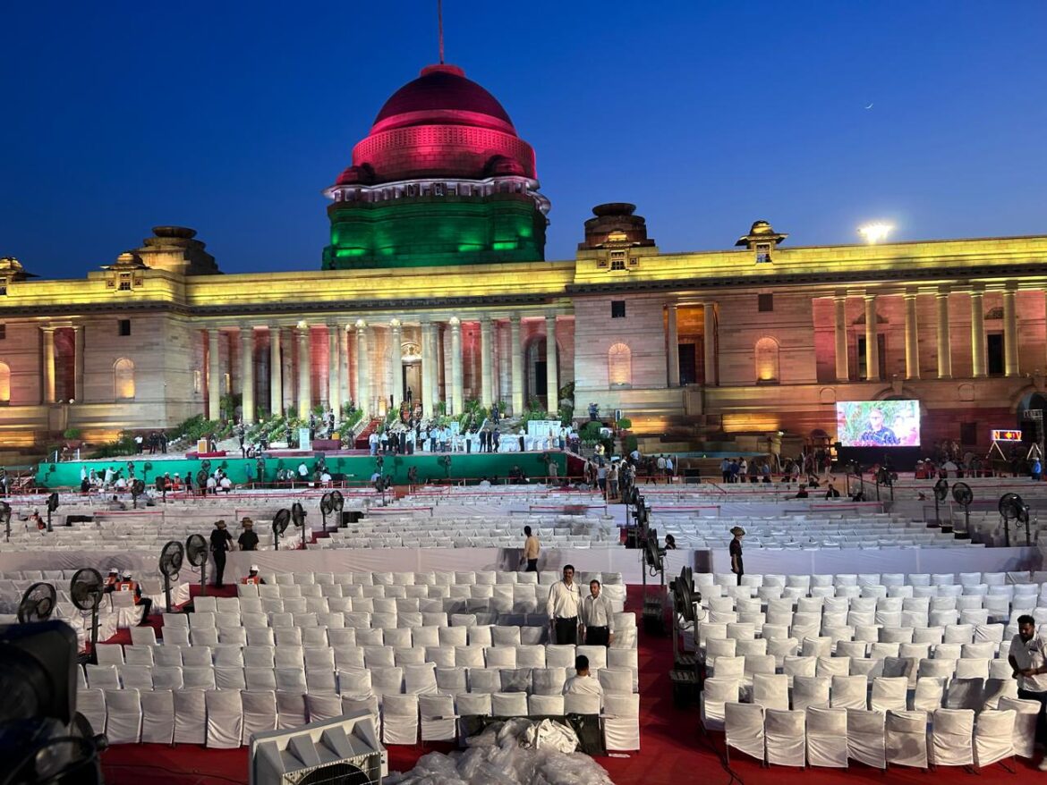 PM Modi Oath Ceremony: सजाया गया राष्ट्रपति भवन