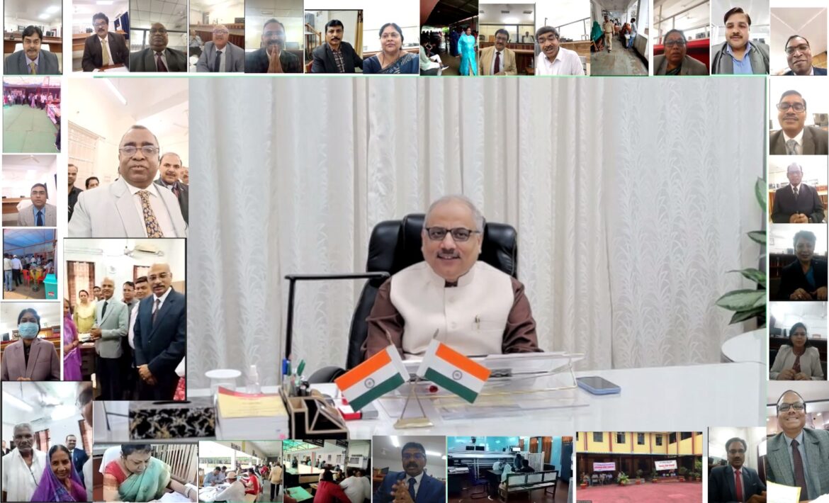 मुख्य न्यायाधिपति श्री रमेश सिन्हा नेे नेशनल लोक अदालत के अवसर पर राज्य के सभी 23 जिलों का वर्चुअल मोड के माध्यम से किया निरीक्षण