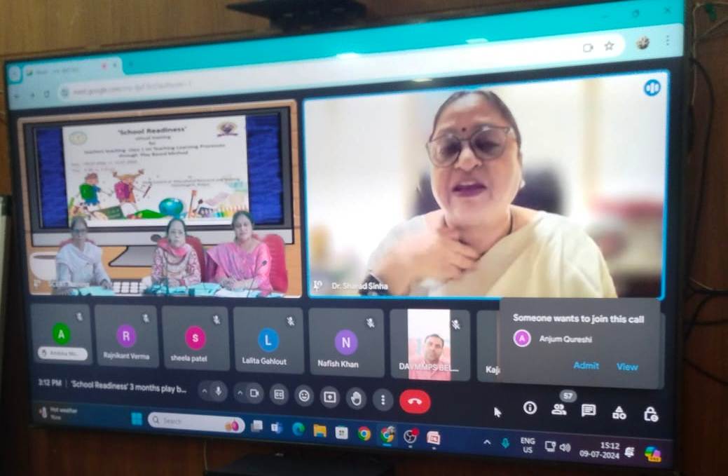 स्कूल रेडिनेस के तहत खेल-खेल में सीखने का हुआ प्रशिक्षण : एनसीईआरटी के अधिकारी हुए वर्चुअली शामिल