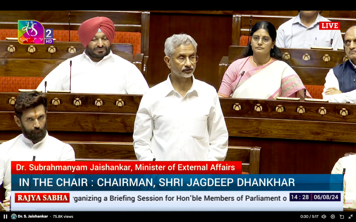 जयशंकर संसद में बोले- बांग्लादेश में हिन्दुओं पर हमले हुए:यह चिंता की बात;