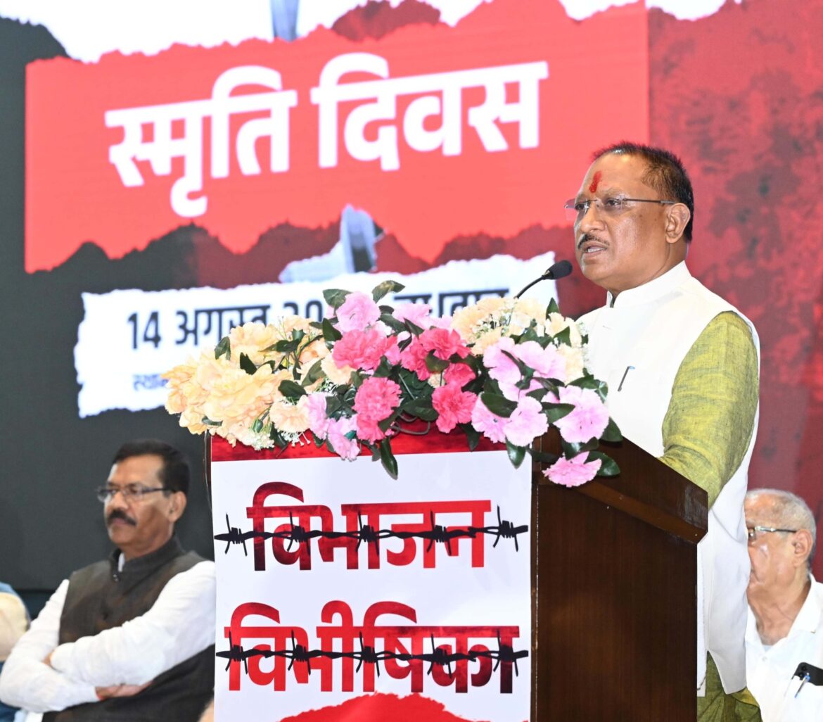 विभाजन विभीषिका स्मृति दिवस पर आयोजित संगोष्ठी में शामिल हुए मुख्यमंत्री श्री विष्णु देव साय