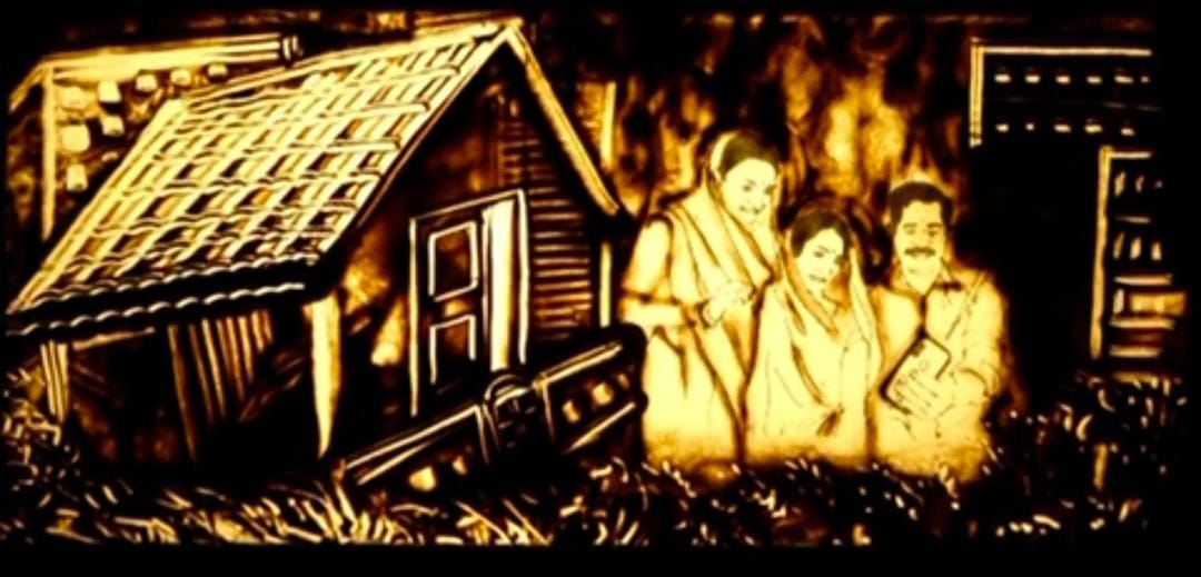 सैंड आर्ट के माध्यम से दिखी विष्णु सरकार के सुशासन और विकास की झलक