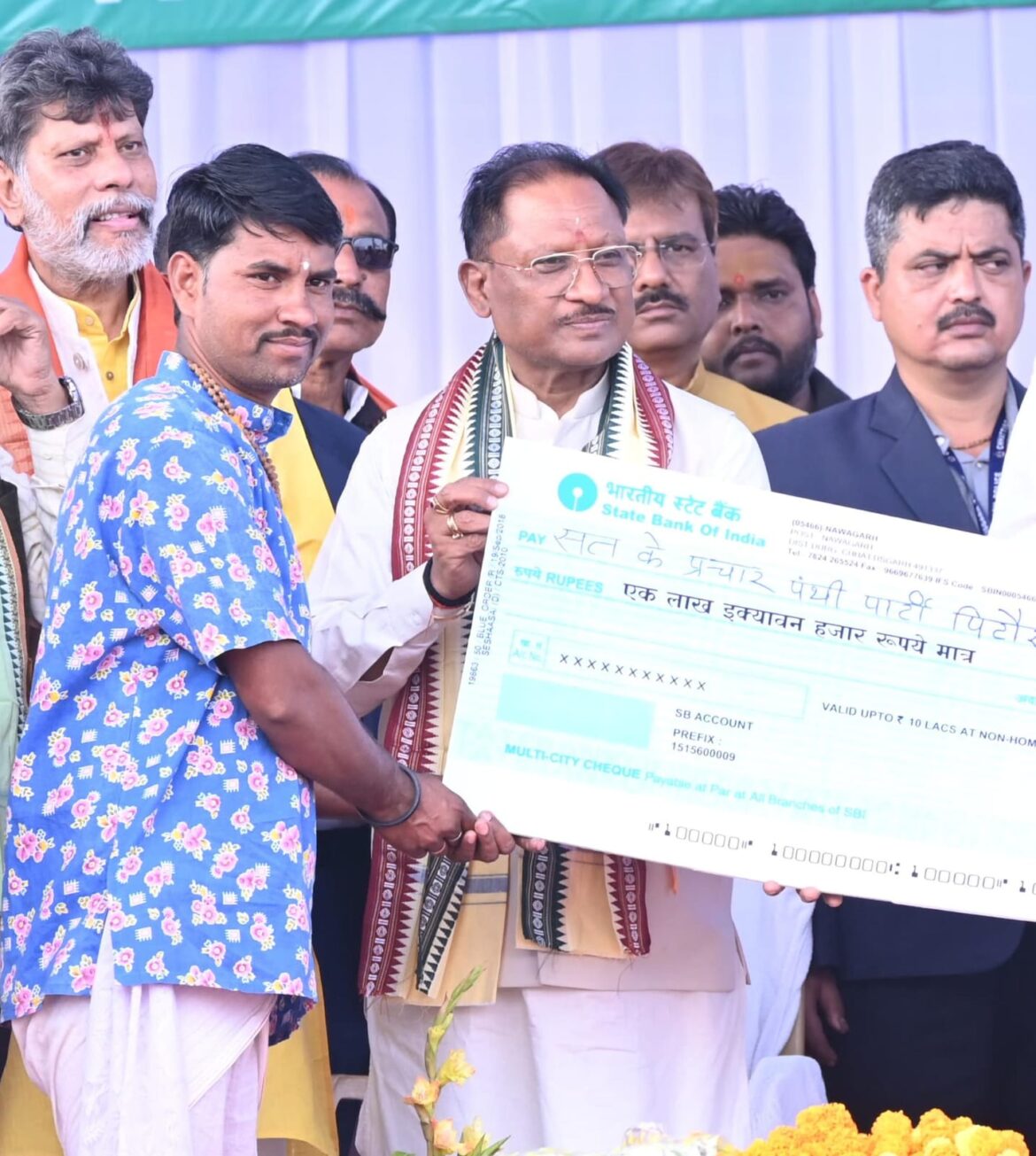 मुख्यमंत्री श्री विष्णु देव साय ने नवागढ़ में 209 करोड़ रूपए के विकास कार्यों का किया भूमिपूजन और लोकार्पण