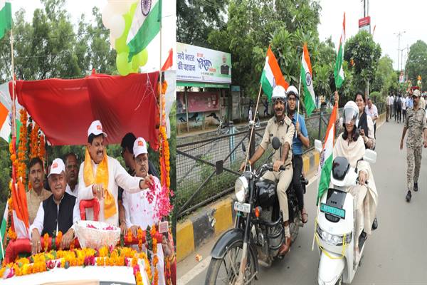 मुख्यमंत्री डॉ. यादव की अगुआई में ग्वालियर में निकली भव्य तिरंगा यात्रा