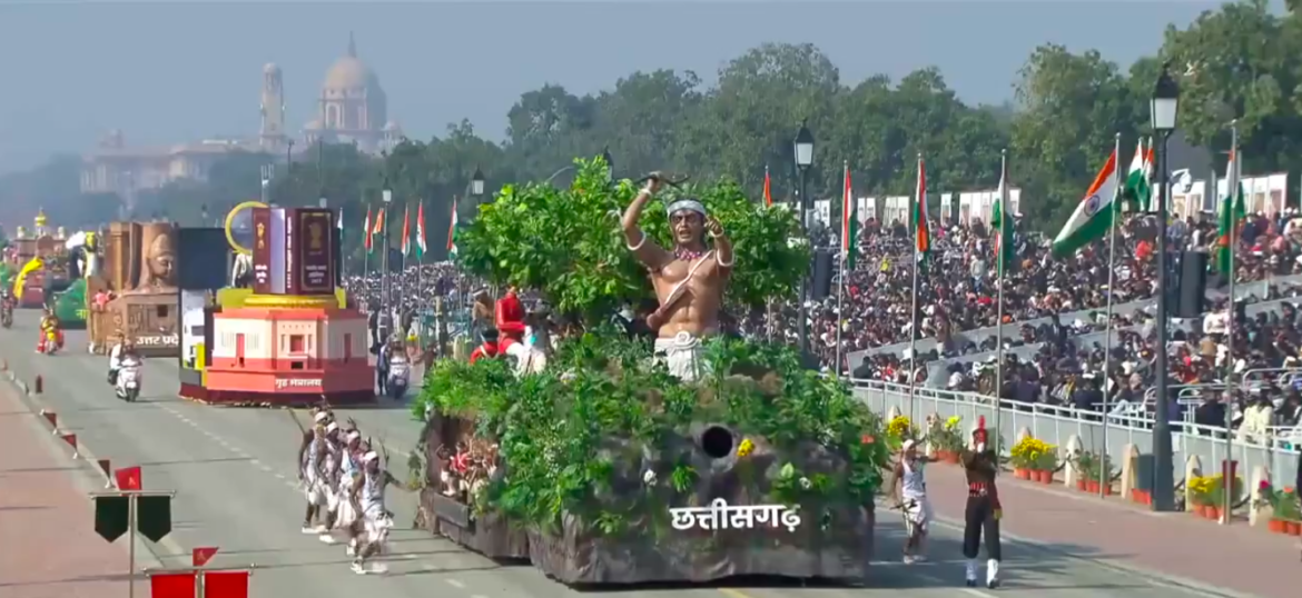 कर्तव्य पथ पर गूंजा छत्तीसगढ़ के जनजातीय शौर्य का इतिहास