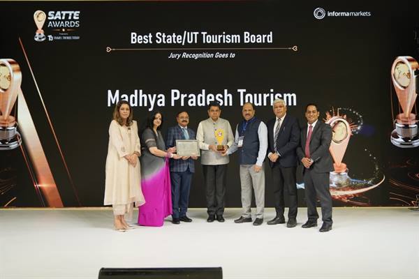 SATTE 2026: मध्यप्रदेश ने फिर गाड़ा सफलता का झंडा, लगातार दूसरे वर्ष मिला ‘बेस्ट स्टेट टूरिज्म’ का प्रतिष्ठित खिताब