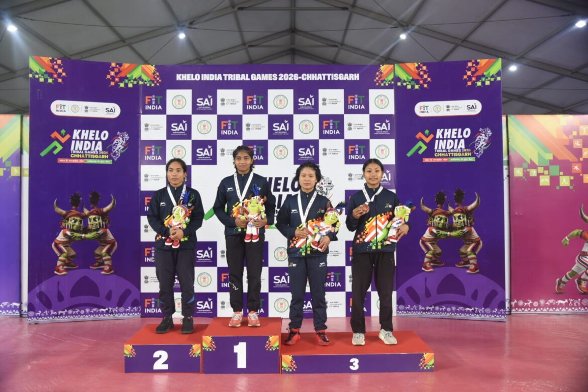 खेलो इंडिया ट्राइबल गेम्स 2026 : कुश्ती स्पर्धा के तीसरे दिन भी जारी रहा मुकाबले का रोमांच