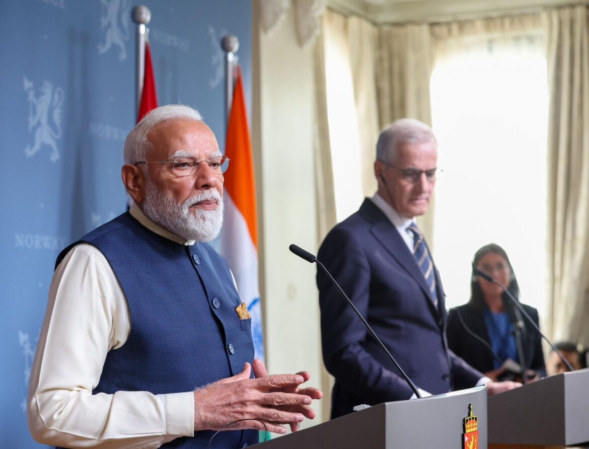 भारत और नॉर्वे के बीच द्विपक्षीय वार्ता संपन्न, 2030 तक व्यापार दोगुना करने और हरित रणनीतिक साझेदारी पर बनी सहमति