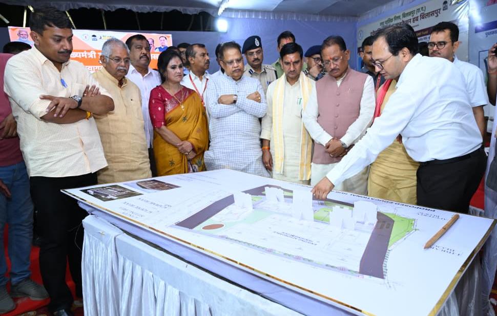 मुख्यमंत्री श्री विष्णुदेव साय ने बिलासपुर में निर्माणाधीन नालंदा परिसर एवं एजुकेशन हब का किया निरीक्षण