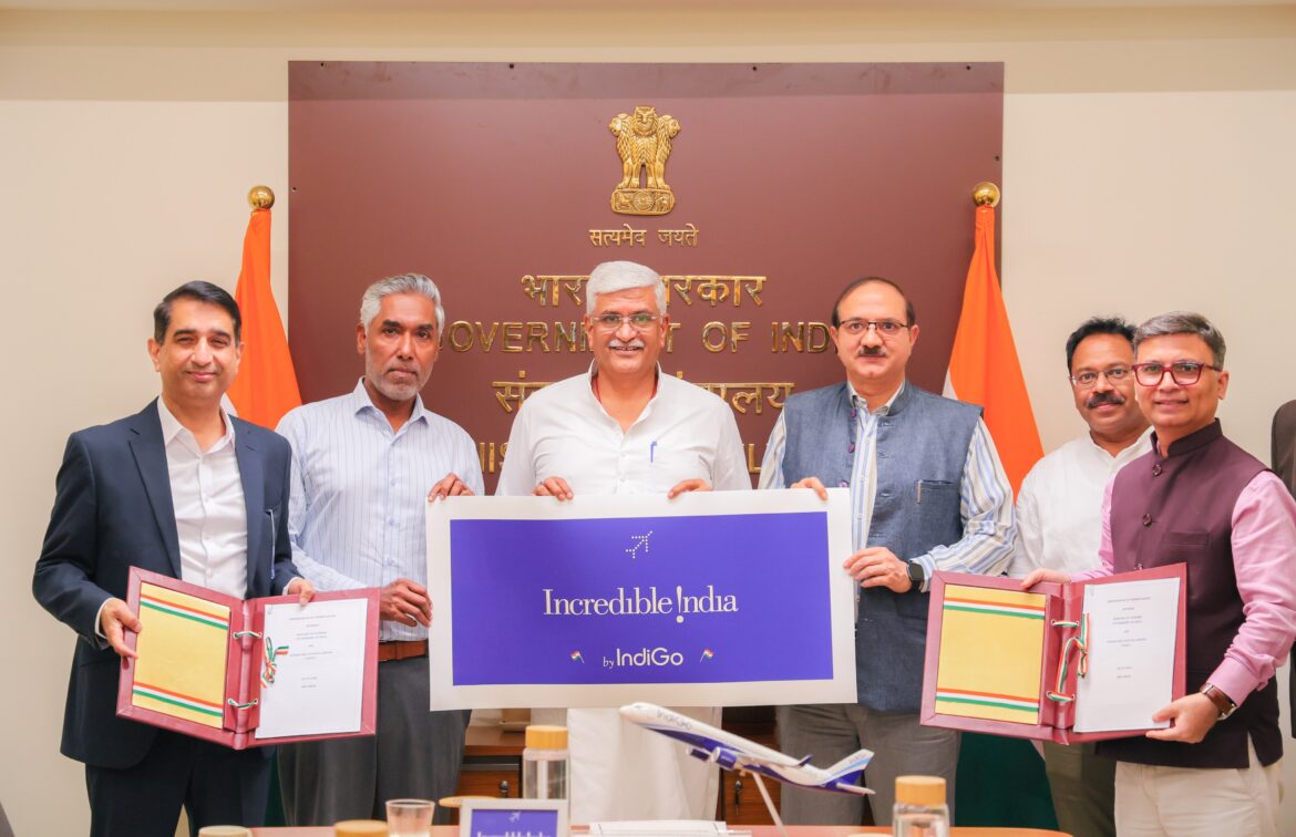 भारत को वैश्विक पर्यटन हब बनाने की दिशा में कदम: पर्यटन मंत्रालय और इंडिगो के बीच एमओयू पर हस्ताक्षर
