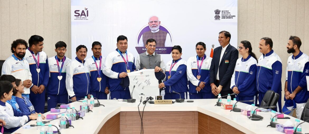 कॉमनवेल्थ गेम्स 2026 के विजेताओं का सम्मान: खेल मंत्री ने खिलाड़ियों से की स्पोर्ट्स एकेडमी शुरू करने और नई प्रतिभाएं तराशने की अपील
