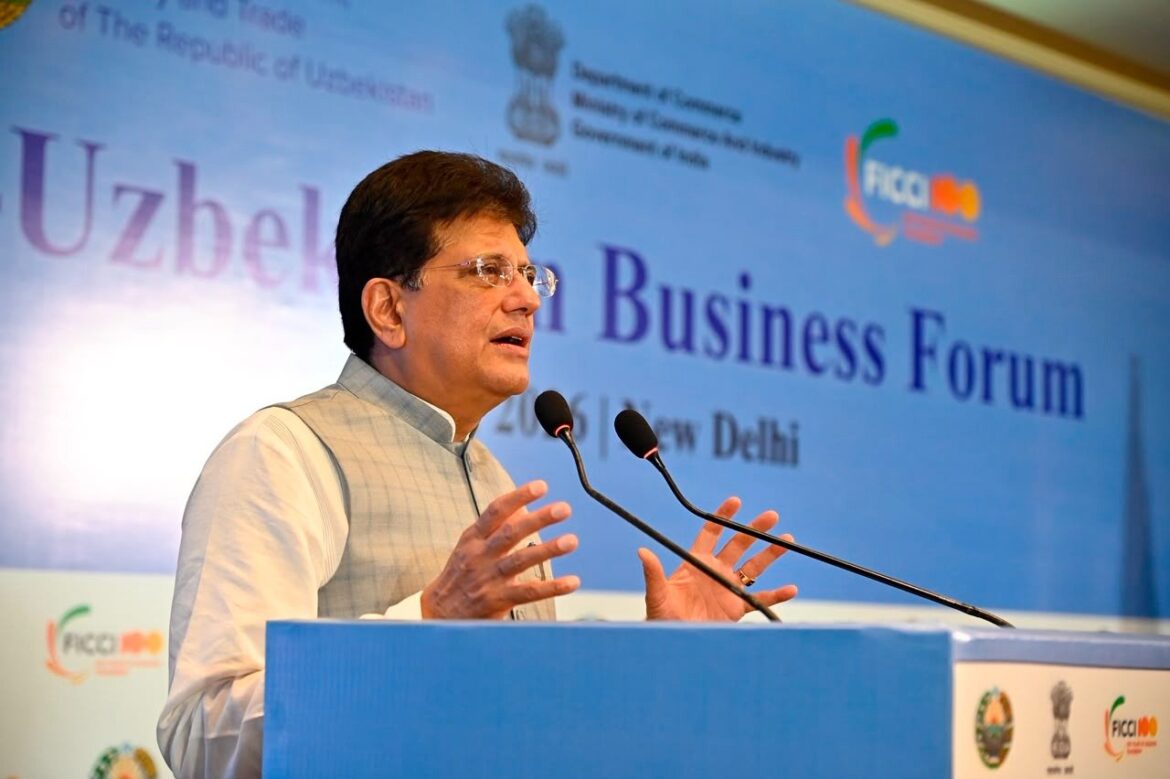 भारत-उज्बेकिस्तान द्विपक्षीय व्यापार को तीन वर्षों में दोगुना करने का लक्ष्य: केंद्रीय मंत्री पीयूष गोयल