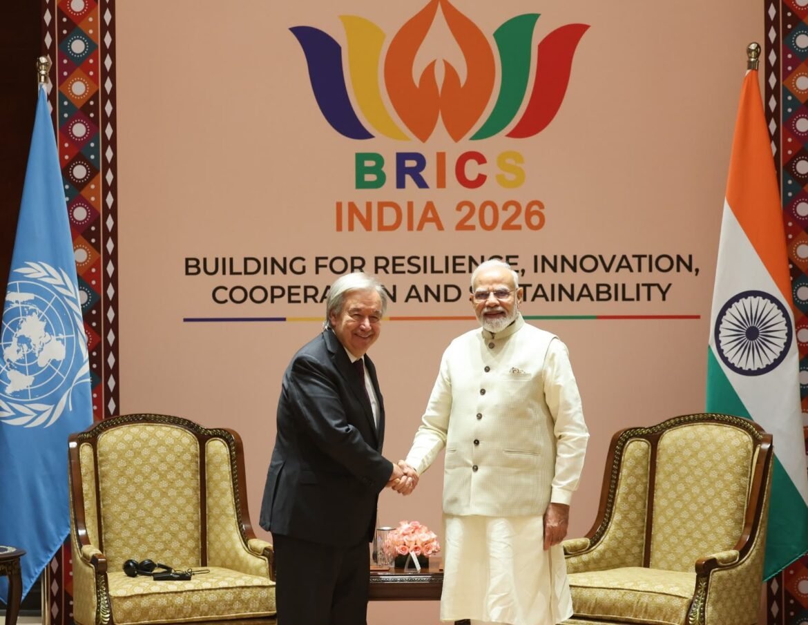 ब्रिक्स शिखर सम्मेलन के इतर प्रधानमंत्री मोदी और यूएन प्रमुख की मुलाकात, सुरक्षा परिषद में बदलाव और वैश्विक स्थिरता पर चर्चा