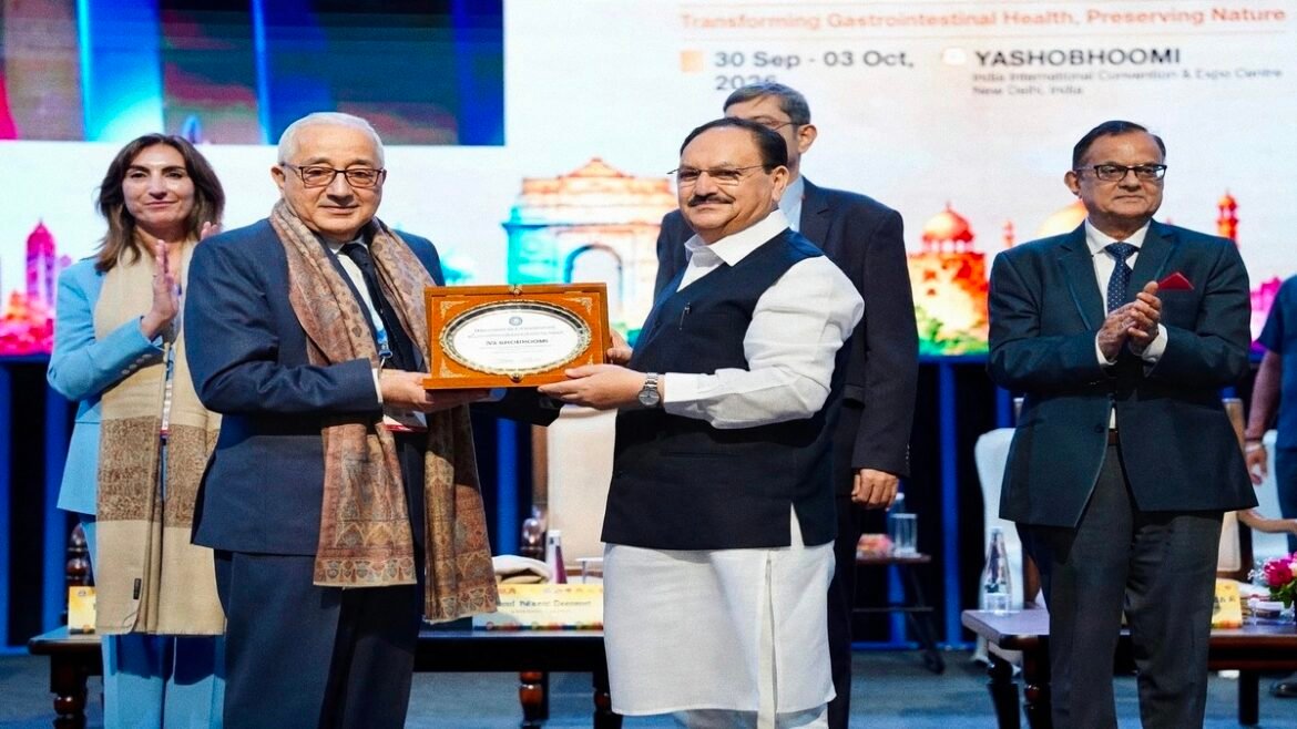 भारत में पहली बार अंतरराष्ट्रीय गैस्ट्रोएंटरोलॉजी महाधिवेशन: केंद्रीय मंत्री जेपी नड्डा ने गिनाईं स्वास्थ्य क्षेत्र की उपलब्धियां, जेब से होने वाले मेडिकल खर्च में आई बड़ी गिरावट